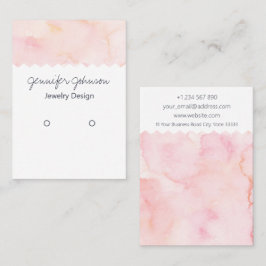 図柄水色イヤリングホルダー表示カード 名刺