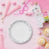 図紙吹雪水色ドット紙プレート ペーパープレート (パーティー)