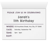 図紙吹雪水色ドット誕生日招待状 (内部横(下))