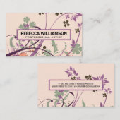 図花の背景 名刺 (正面/裏面)