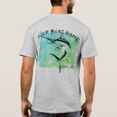 図表のワイシャツとのマカジキのボートの名前 Tシャツ (裏面)