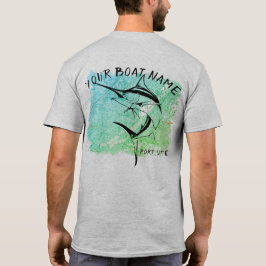 図表のワイシャツとのマカジキのボートの名前 Tシャツ