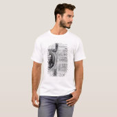 図表を持つ王のチャールズIポートレート Tシャツ (正面フル)