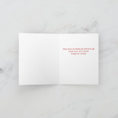 図解入りの、写真付きのお誕生日ケーキ誕生日グリーティングカード カード (内部)