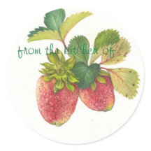 図解入りの、写真付きのないちごの台所ラベル