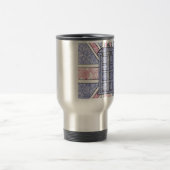 図解入りの、写真付きのなイギリスの警察箱および英国国旗の旗 トラベルマグ (中央)