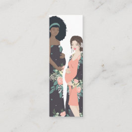 図解入りの、写真付きのなカラフル + 花の助産婦 スキニー名刺