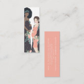 図解入りの、写真付きのなカラフル + 花の助産婦 スキニー名刺 (正面/裏面)