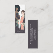 図解入りの、写真付きのなカラフル + 花の助産婦 スキニー名刺 (正面/裏面)