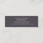 図解入りの、写真付きのなカラフル + 花の助産婦 スキニー名刺 (裏面)