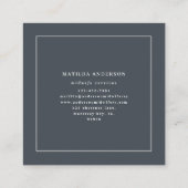 図解入りの、写真付きのなカラフル + 花の助産婦 スクエア名刺 (裏面)