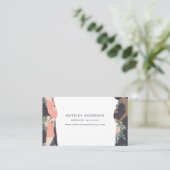 図解入りの、写真付きのなカラフル + 花の助産婦 名刺 (スタンド正面)