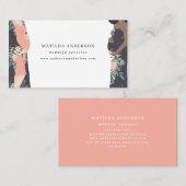 図解入りの、写真付きのなカラフル + 花の助産婦 名刺 (正面/裏面)