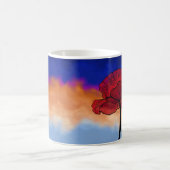 図解入りの、写真付きのなケシ コーヒーマグカップ (中央)