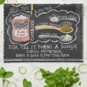 図解入りの、写真付きのなジンジャーブレッドのレシピ キッチンタオル (折り畳み)