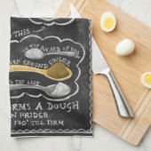 図解入りの、写真付きのなジンジャーブレッドのレシピ キッチンタオル (四つ折り)