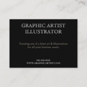 図解入りの、写真付きのなハートの芸術家カード 名刺 (裏面)