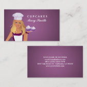 図解入りの、写真付きのなパン屋の名刺のブロンドのスタイル 名刺 (正面/裏面)