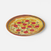 図解入りの、写真付きのなピザ背景は快くします ペーパープレート (アングル)