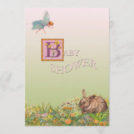 図解入りの、写真付きのなベビーシャワーの魔法の招待状 招待状