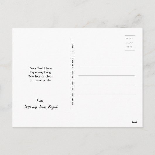 図解入りの、写真付きのなマツ円錐形のクリスマスの休日の郵便はがき シーズンポストカード (裏面)