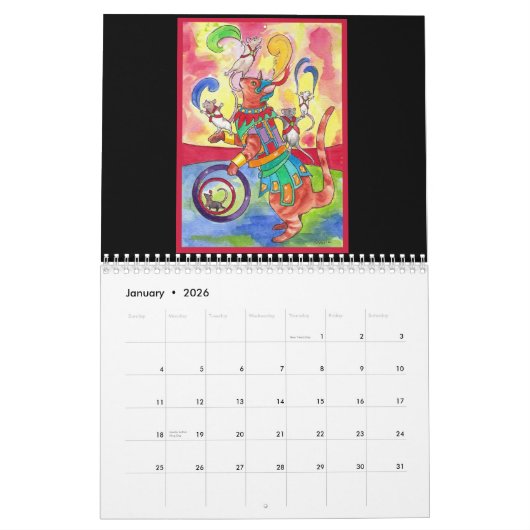 図解入りの、写真付きのなラット2012年の芸術 カレンダー (1月 2026)