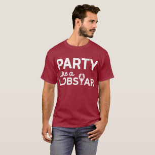 図解入りの、写真付きのなロブスターとのLobstarのようなパーティー Tシャツ