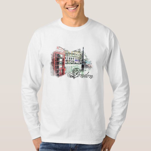 図解入りの、写真付きのなロンドン Tシャツ (正面)