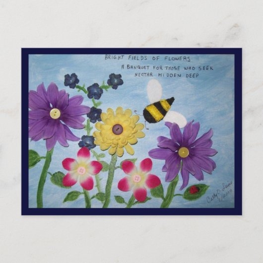 図解入りの、写真付きのな俳句の郵便はがき ポストカード (正面)