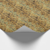 図解入りの、写真付きのな古く旧式なヴィンテージの世界地図 ラッピングペーパー (角)