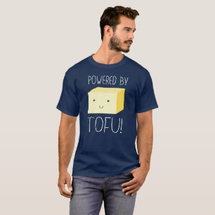 図解入りの、写真付きのな微笑の豆腐が付いている豆腐によって動力を与 Tシャツ