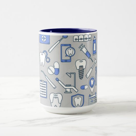 図解入りの、写真付きのな歯科医の記号 マグカップ (中央)