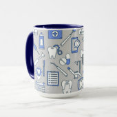 図解入りの、写真付きのな歯科医の記号 マグカップ (正面左)