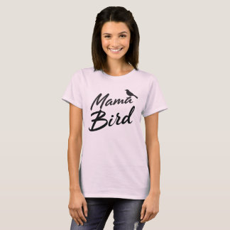 図解入りの、写真付きのな鳥を持つBirdママ Tシャツ