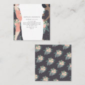 図解入りの、写真付きのなprgenantお母さんのカラフル + 花の助産婦 スクエア名刺 (正面/裏面)