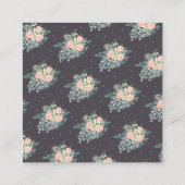 図解入りの、写真付きのなprgenantお母さんのカラフル + 花の助産婦 スクエア名刺 (裏面)