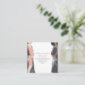 図解入りの、写真付きのなprgenantお母さんのカラフル + 花の助産婦 スクエア名刺 (スタンド正面)