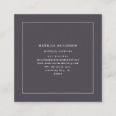 図解入りの、写真付きのなprgenantお母さんのカラフル + 花の助産婦 スクエア名刺 (裏面)