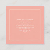 図解入りの、写真付きのなprgenantお母さんのカラフル + 花の助産婦 スクエア名刺 (裏面)