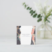 図解入りの、写真付きのなprgenantお母さんのカラフル + 花の助産婦 スクエア名刺 (スタンド正面)