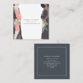 図解入りの、写真付きのなprgenantお母さんのカラフル + 花の助産婦 スクエア名刺 (正面/裏面)