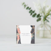 図解入りの、写真付きのなprgenantお母さんのカラフル + 花の助産婦 スクエア名刺 (スタンド正面)