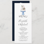 図解入りの、写真付きのの結婚ケーキメニュー 招待状 (正面/裏面)