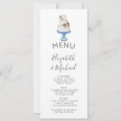 図解入りの、写真付きのの結婚ケーキメニュー 招待状 (正面)