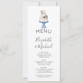 図解入りの、写真付きのの結婚ケーキメニュー 招待状