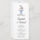 図解入りの、写真付きのの結婚ケーキメニュー 招待状 (正面)