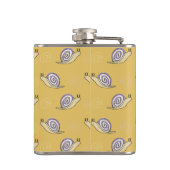 図解入りの、写真付きのカタツムリと渦巻き模様 フラスク (裏面)