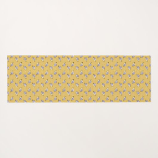 図解入りの、写真付きのカタツムリと渦巻き模様 ヨガマット (裏面(横))