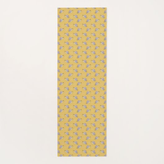 図解入りの、写真付きのカタツムリと渦巻き模様 ヨガマット (裏面)