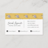 図解入りの、写真付きのカタツムリと渦巻き模様 名刺 (裏面)